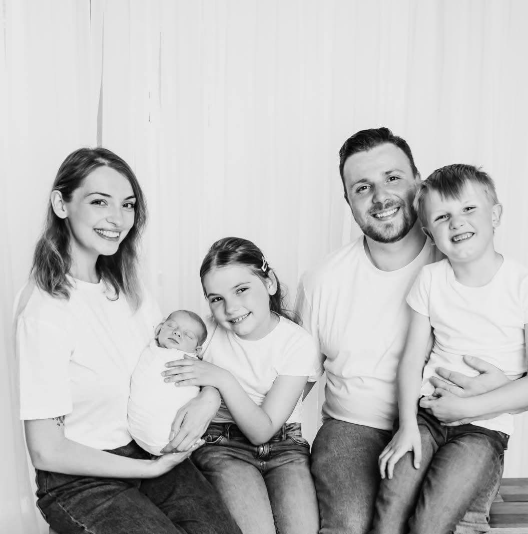 Brian Sinclair with his family